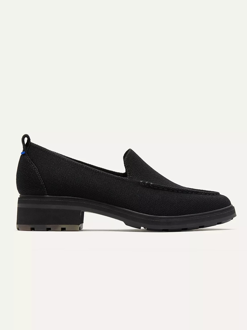 Rothy’s The Lug Loafers Black Knit Women’s 9.5 Washable Slip-On Shoes